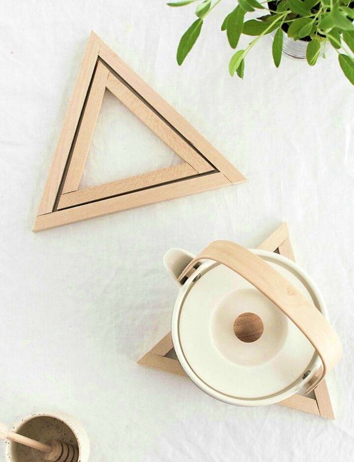 DIY Wood Triangle Trivets and Sell