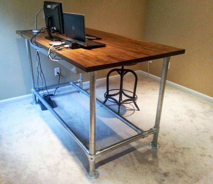 DIY Wooden Standing Desk