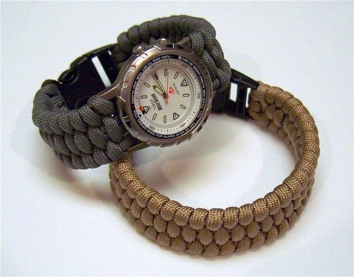 DIY Woven Paracord Watchband Gift for Men