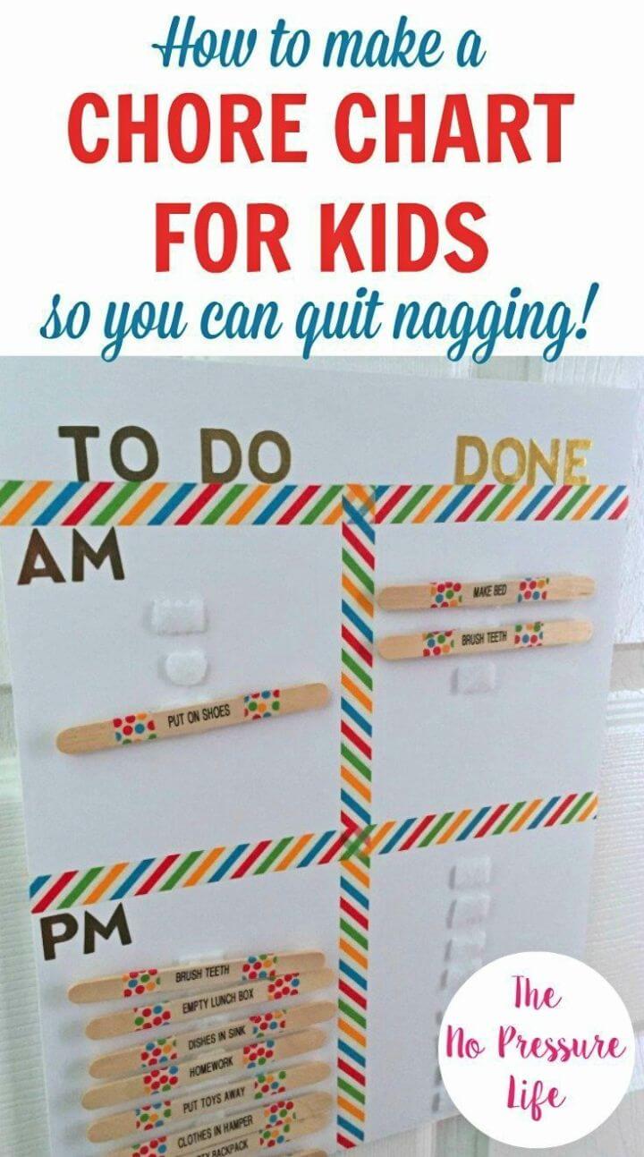 DIY chore chart for kids