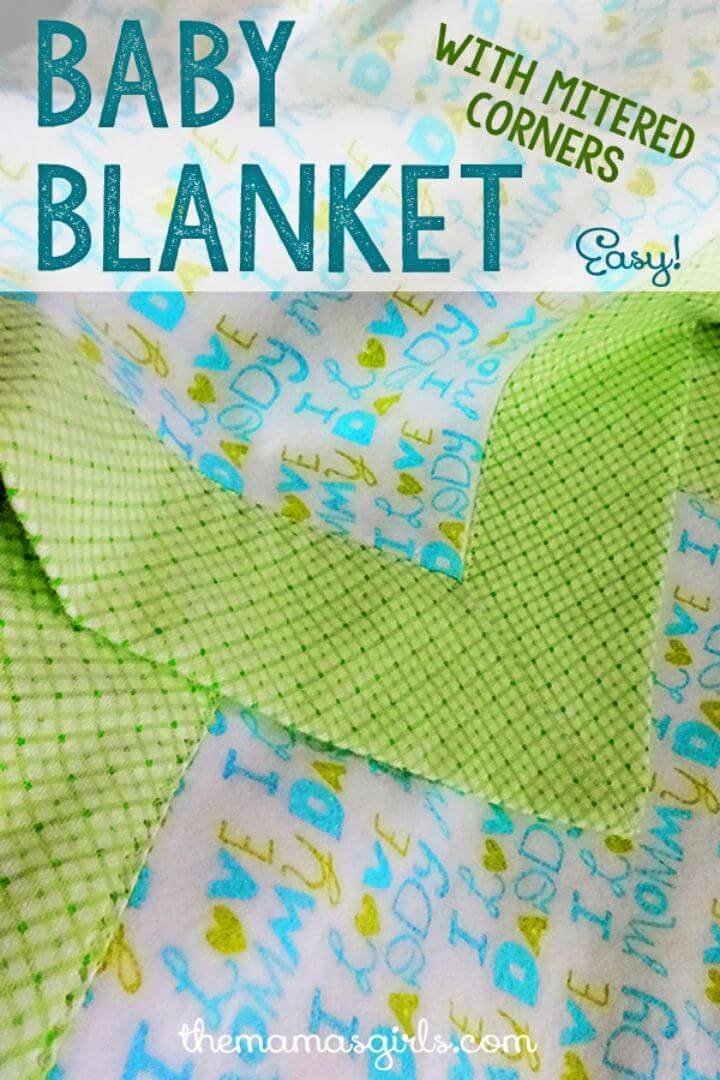 Easy DIY Baby Blanket With Mitered Corners