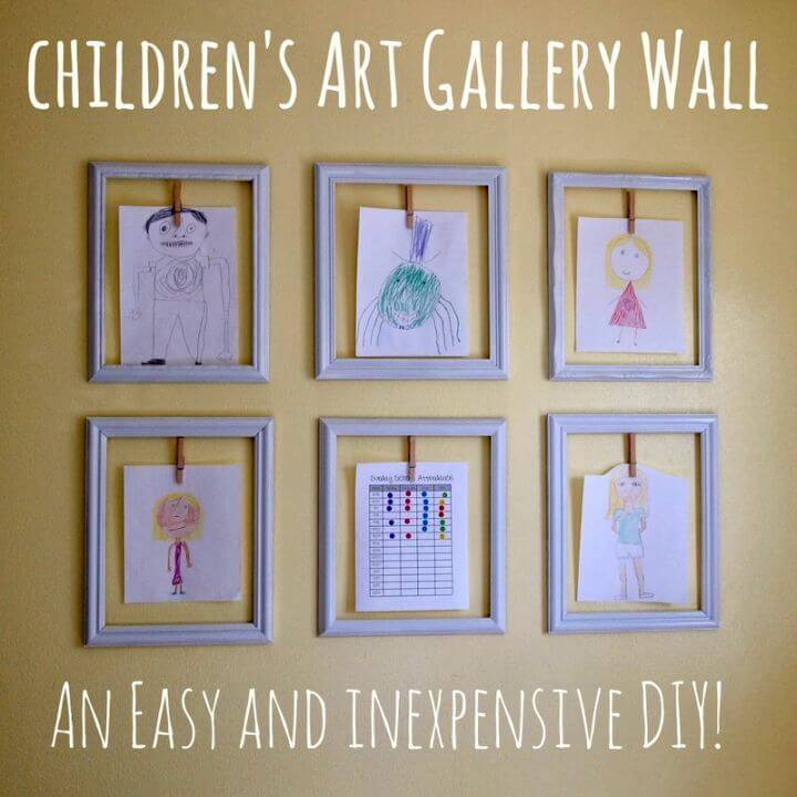Easy DIY Childrens Art Gallery Wall