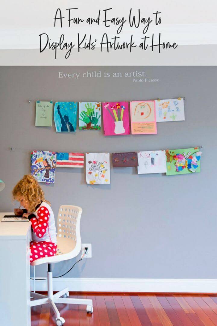 Easy DIY Display Kids’ Artwork at Home