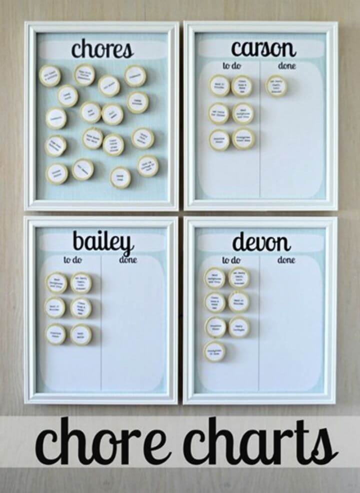 Easy DIY Framed Magnetic Charts