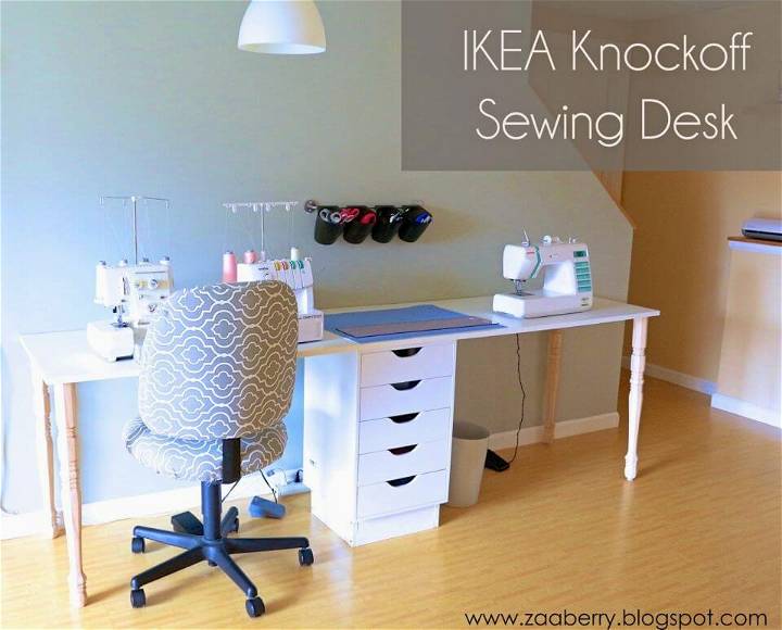 Easy DIY Ikea Knockoff Sewing Table
