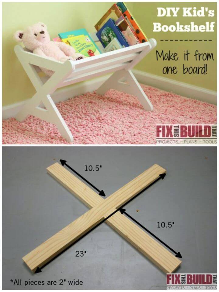Easy DIY Kids Bookshelf