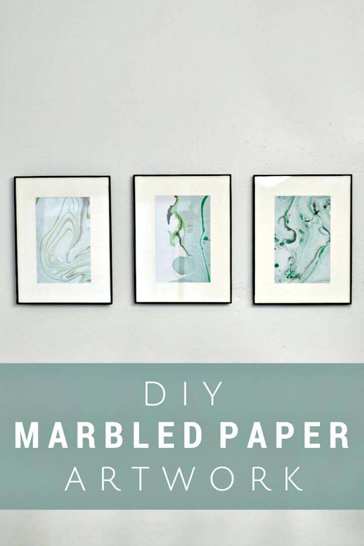 Easy DIY Marbled Paper Art Using Nail Polish