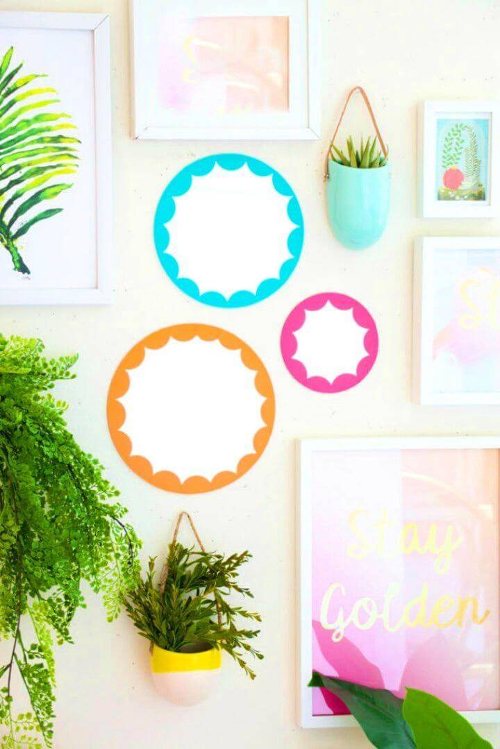 Easy DIY Mirror with Scalloped Frame