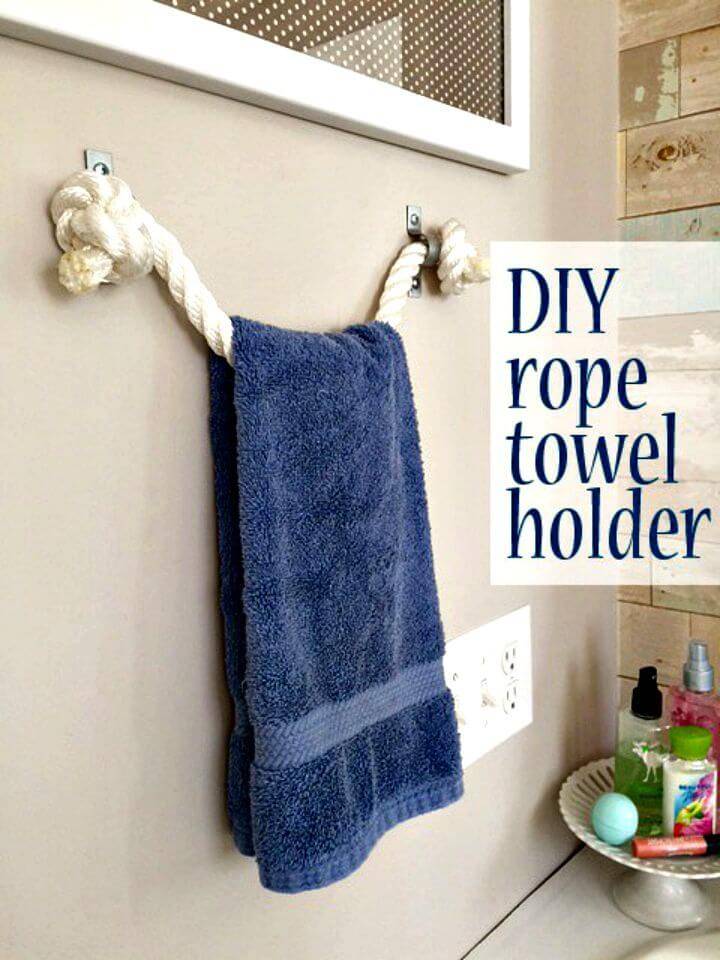 Easy DIY Rope Towel Holder