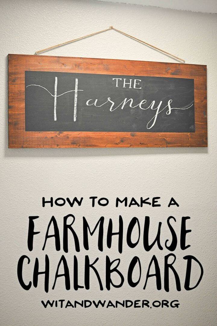 Easy DIY Rustic Farmhouse Chalkboard