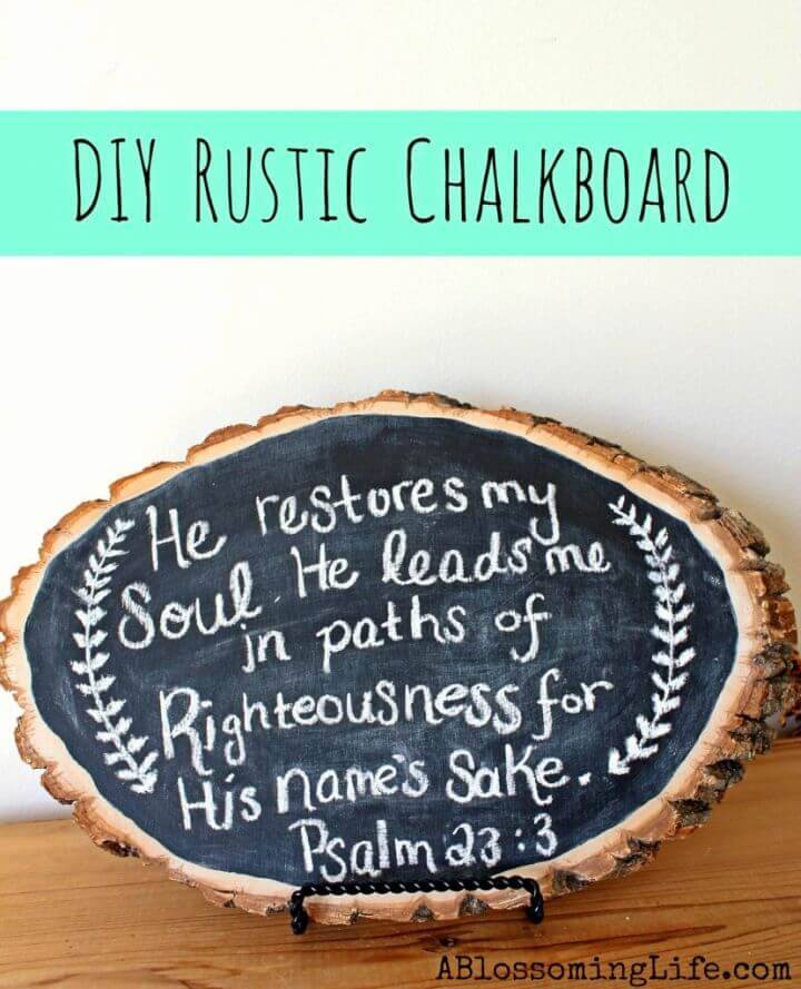 Easy DIY Rustic Wood Chalkboard