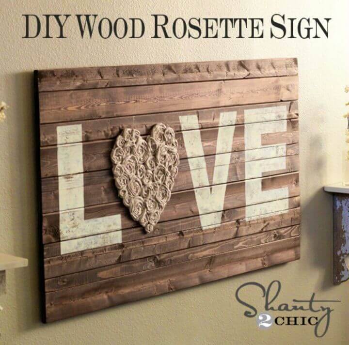 Easy DIY Wood Rosette Sign
