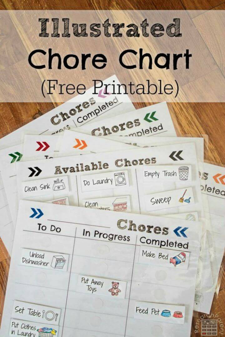 Easy to Make Illustrated Chore Chart
