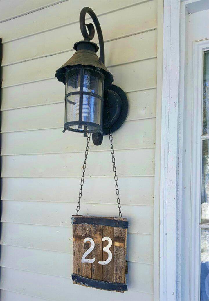 Easy to Make Rustic House Number Sign