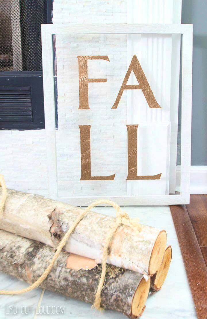 Elegant DIY Acrylic and Wood Fall Sign