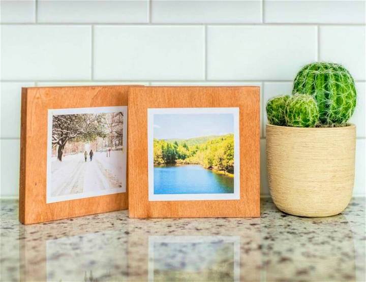 Faux Stained Wood Instagram Frame