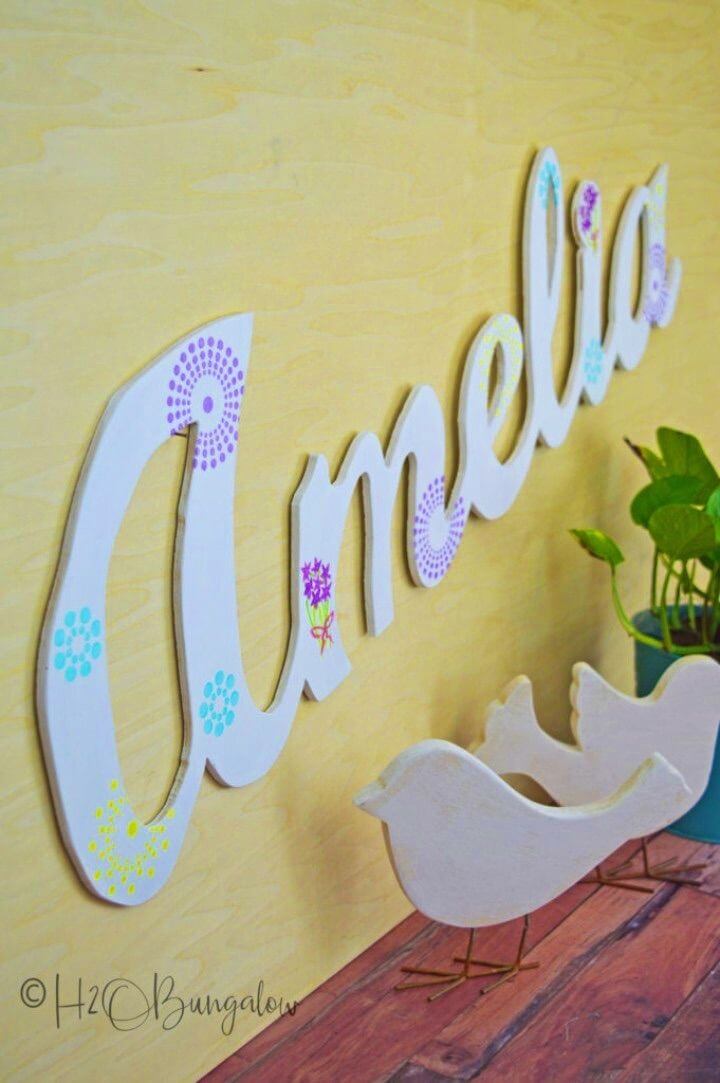 Genius DIY Large Wood Name Cut Out