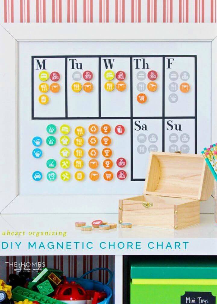 Gorgeous DIY Magnetic Chore Chart