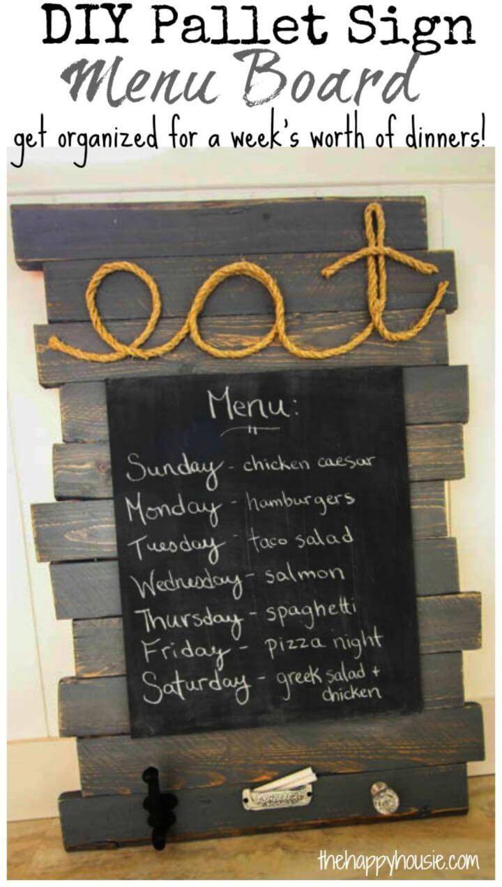 Gorgeous DIY Pallet Sign Menu Board