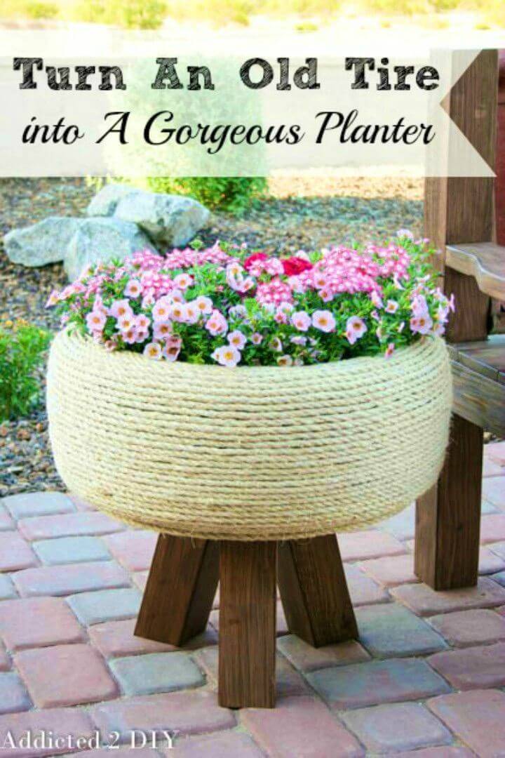 Gorgeous DIY Planter Out of Tire