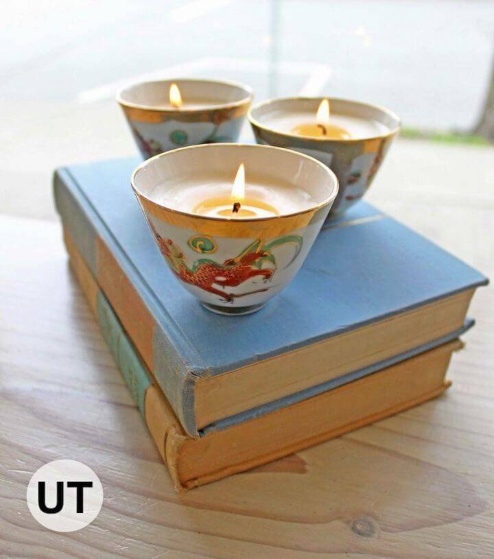 Make Candles Using Teacups 