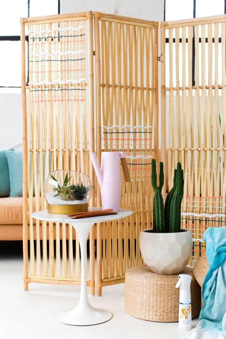 Make Your Own Woven Room Divider