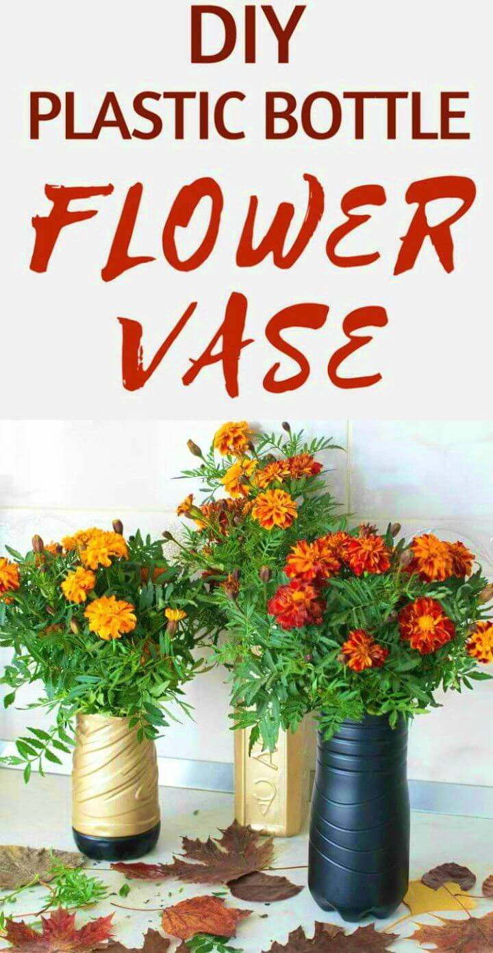 Handmade Flower Vase From Plastic Bottle