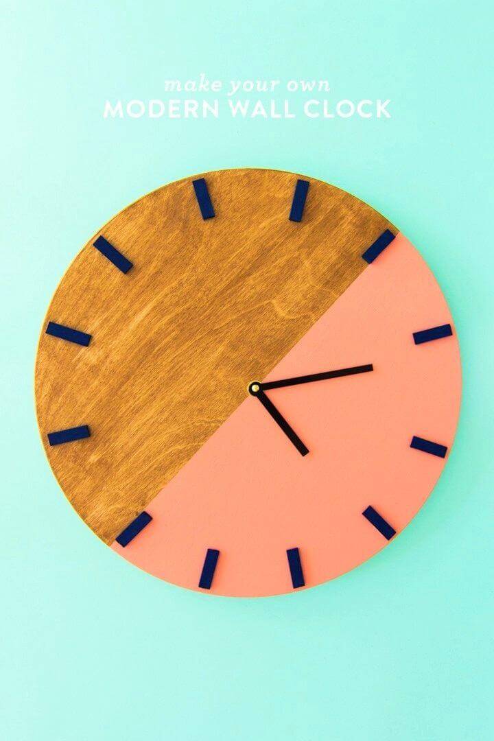 How to Build Colorblock Wall Clock