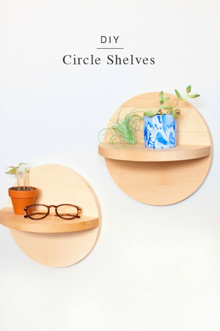 How to DIY Wooden Circle Shelves