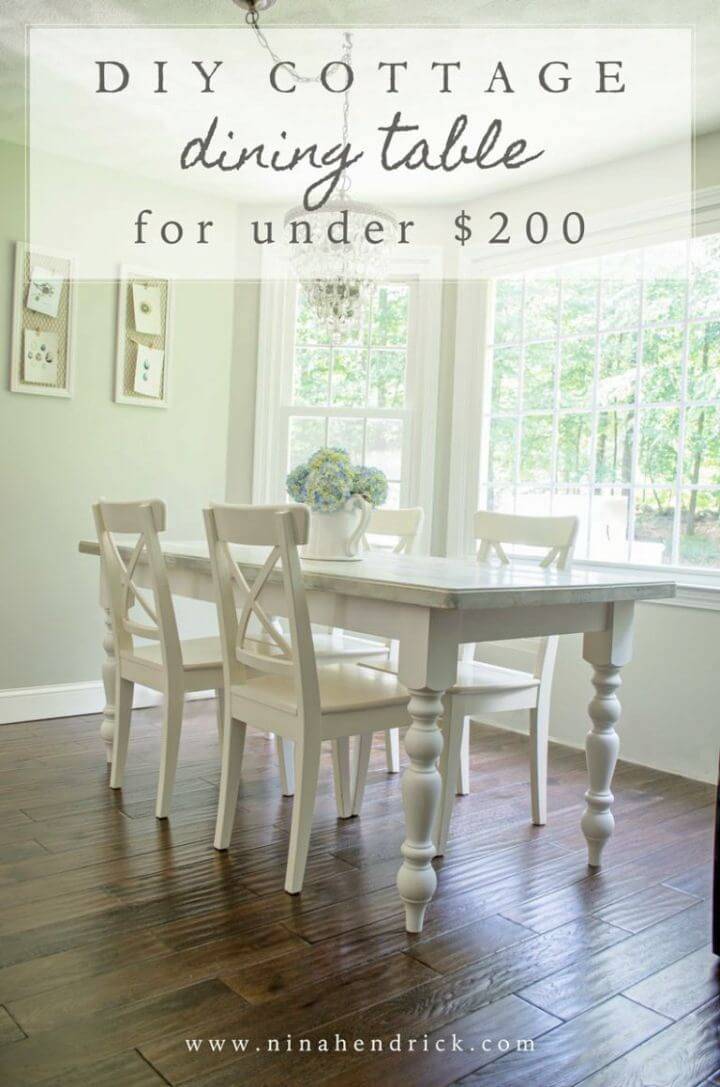 50 DIY Dining Table Plans To Build for Kitchen or Dining Room