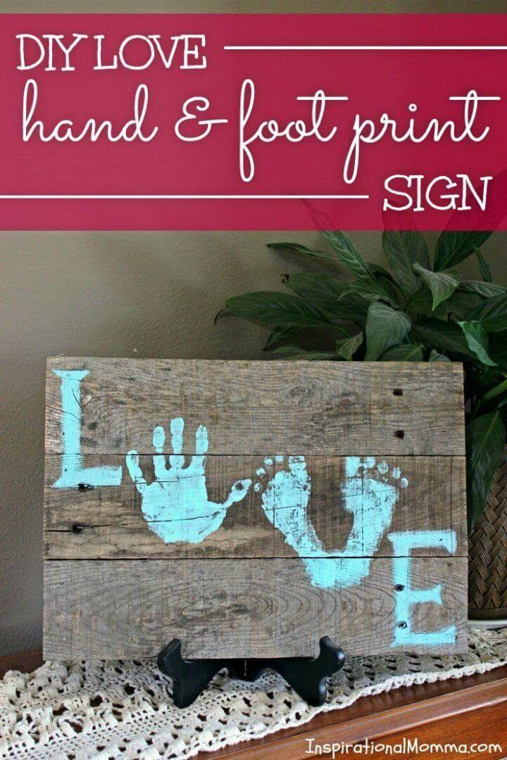 How to Make Love Hand and Foot Print Sign