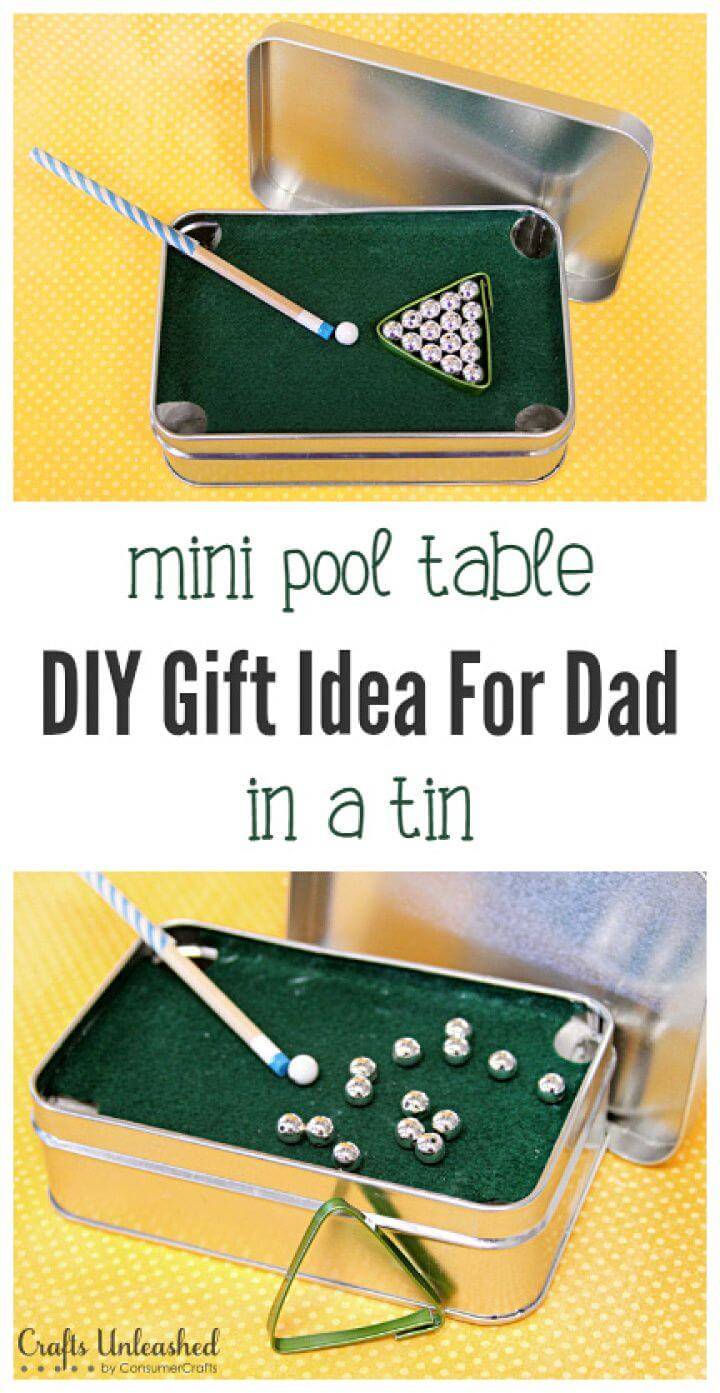 How to Make Mini Pool Table in a Tin