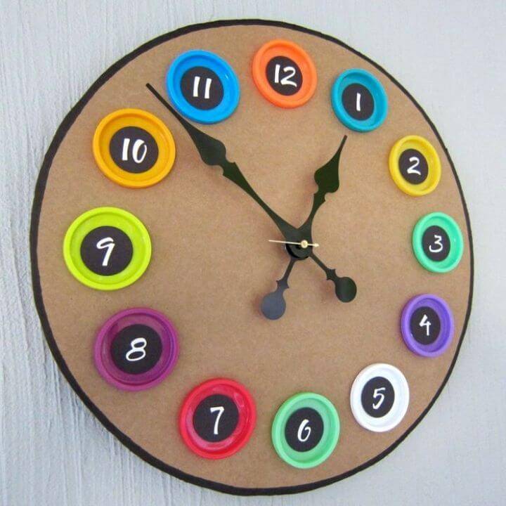 How to Make Play Doh Lid Clock