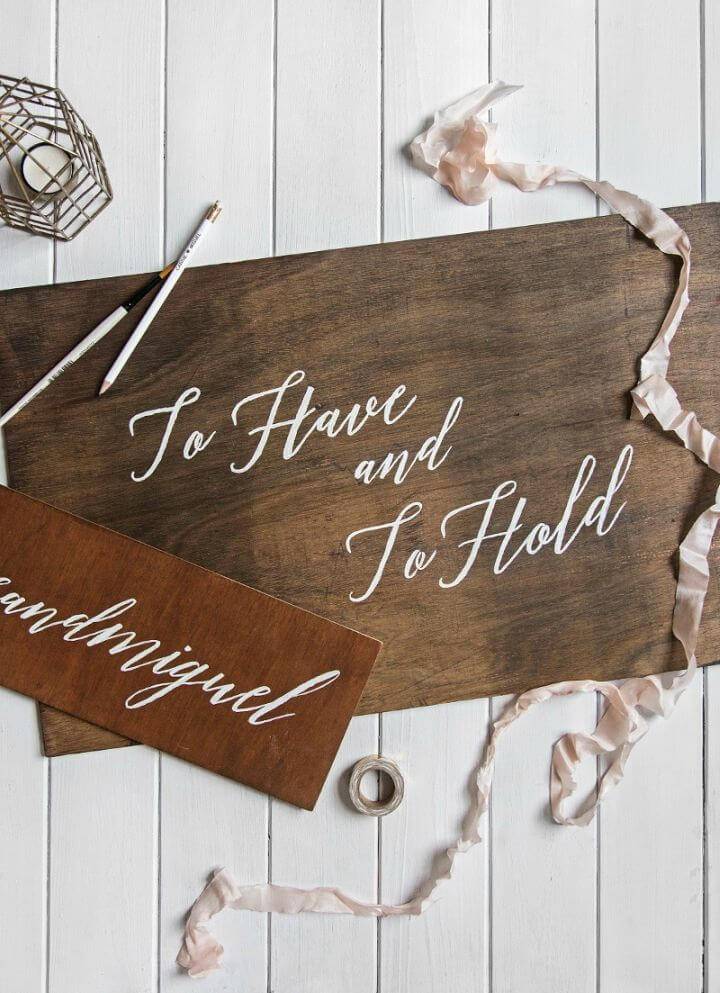 How to Make Wooden Wedding Signs