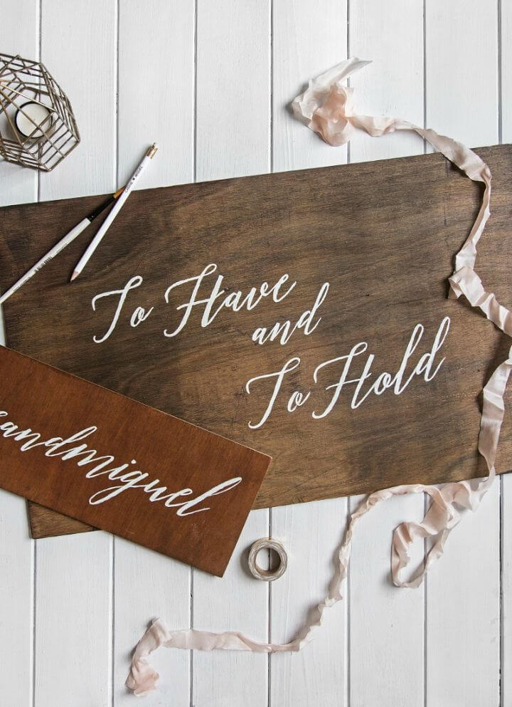 How to Make Wooden Wedding Signs