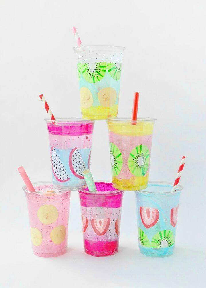 How to Painted Smoothie Cups