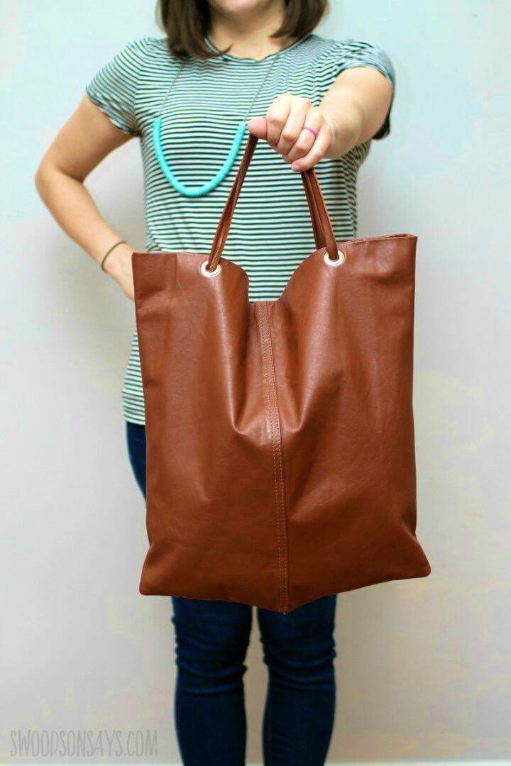 How to Turn an Old Leather Coat Into a Tote Bag