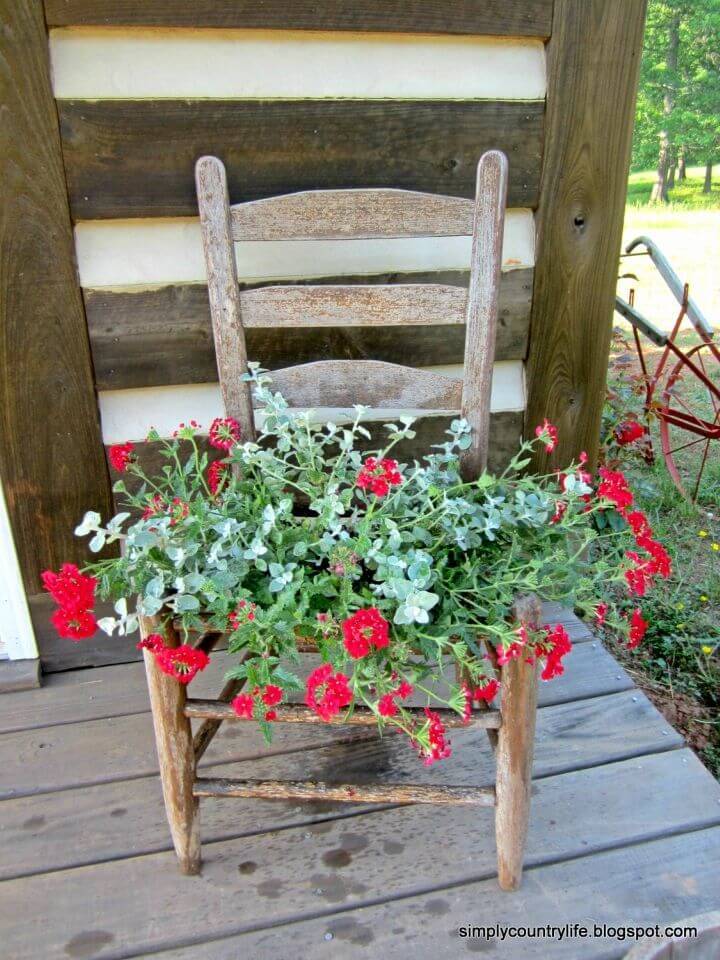 How to Turned Free Chair Into a Planter