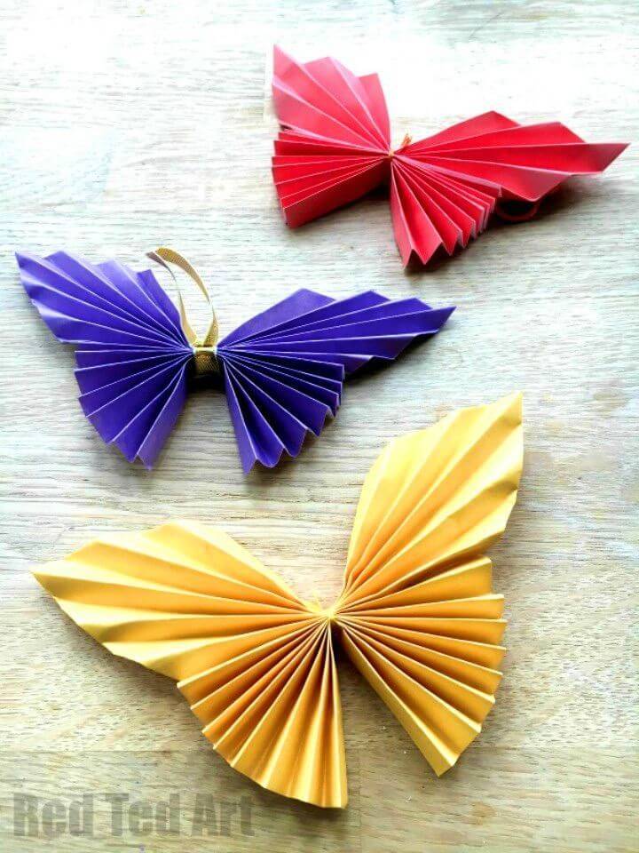 Paper Butterfly With Step by Step Instructions