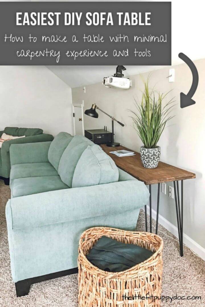 Inexpensive DIY Sofa Table
