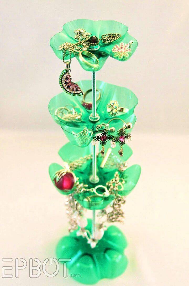Jewelry Stand Made From Plastic Bottles