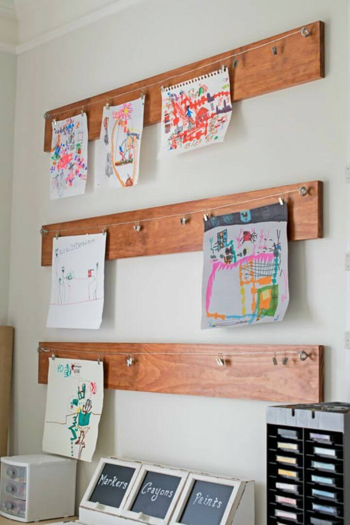 Make Child’s Art Display on the Wall