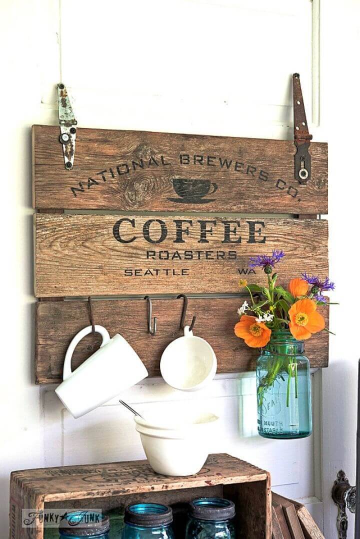 Make Coffee Crate Lid Sign