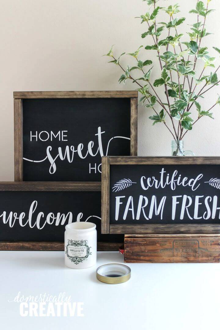 Make Farmhouse Chalkboard Style Sign