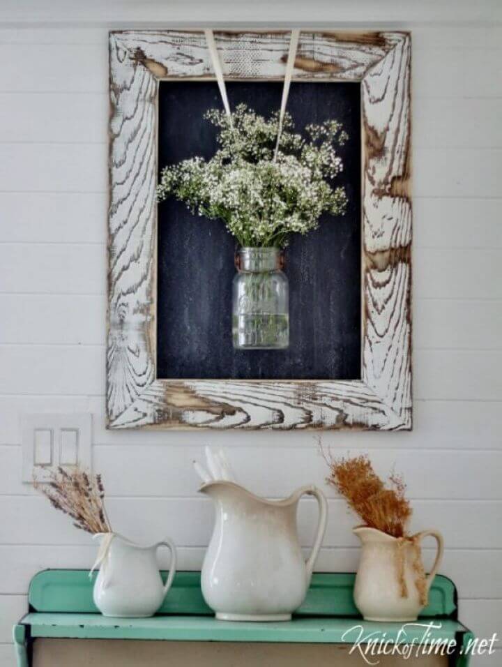 Make Farmhouse Chalkboard with Rustic Wooden Frame