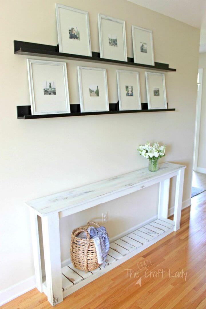 DIY Farmhouse Style Sofa Table