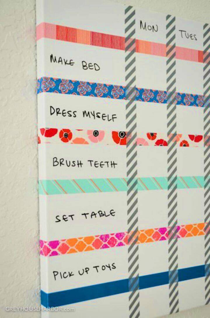 Make Magnetic Dry Erase Kids Chore Chart