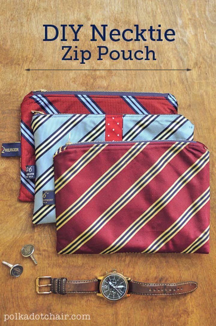 Make Necktie Zip Pouch