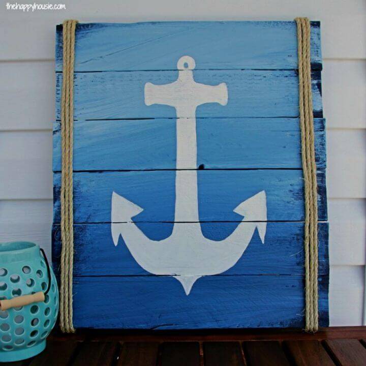 Make Pallet Anchor Sign for Our Deck