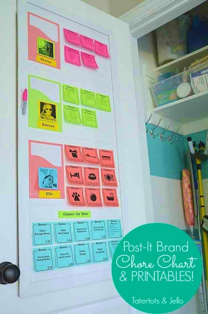 Make Post it Note Chore Chart